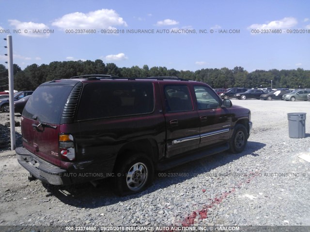 3GKEC16Z34G289406 - 2004 GMC YUKON XL C1500 BURGUNDY photo 4