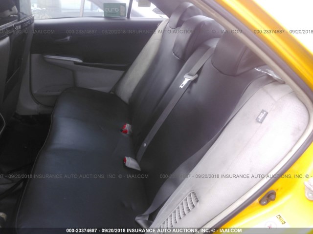 4T1BD1FK1CU046229 - 2012 TOYOTA CAMRY HYBRID/LE/XLE 黄色 照片 8