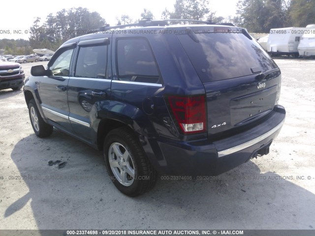 1J4HR58N85C577171 - 2005 JEEP GRAND CHEROKEE LIMITED BLUE photo 3