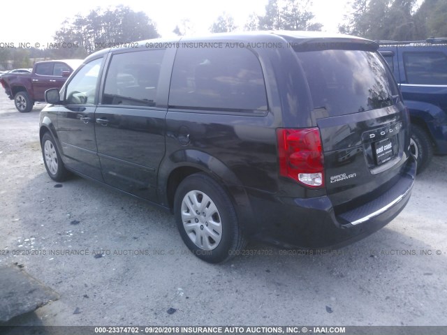 2C4RDGBG1ER231002 - 2014 DODGE GRAND CARAVAN SE GRAY photo 3