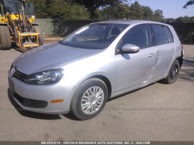 WVWDB7AJ2CW321339 - 2012 VOLKSWAGEN GOLF SILVER photo 2