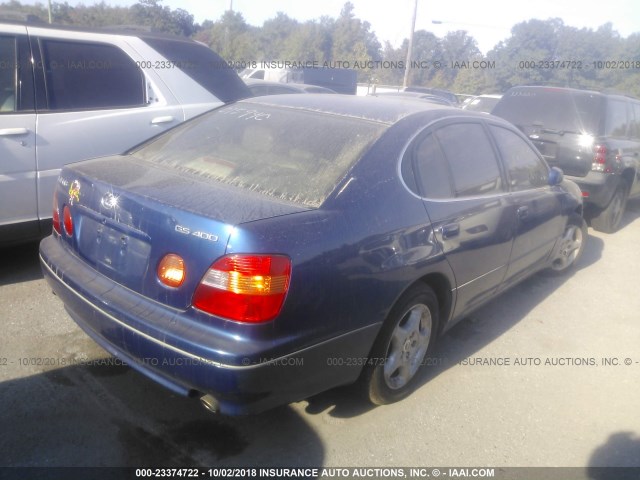 JT8BH68X2X0015940 - 1999 LEXUS GS 400 BLUE photo 4