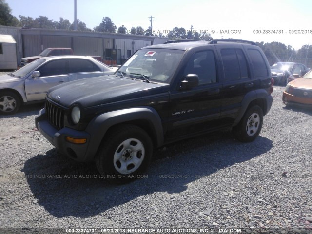 1J4GK48KX3W670267 - 2003 JEEP LIBERTY SPORT/FREEDOM შავი ფოტო 2