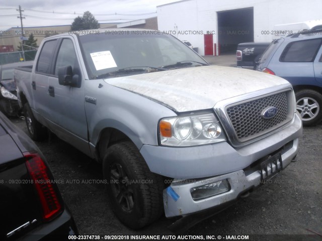 1FTPW14525KE86654 - 2005 FORD F150 SUPERCREW SILVER photo 1