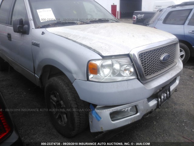 1FTPW14525KE86654 - 2005 FORD F150 SUPERCREW SILVER photo 6