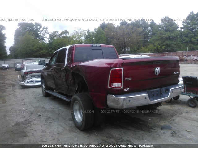 3C63RRML5EG171574 - 2014 RAM 3500 LARAMIE RED photo 3