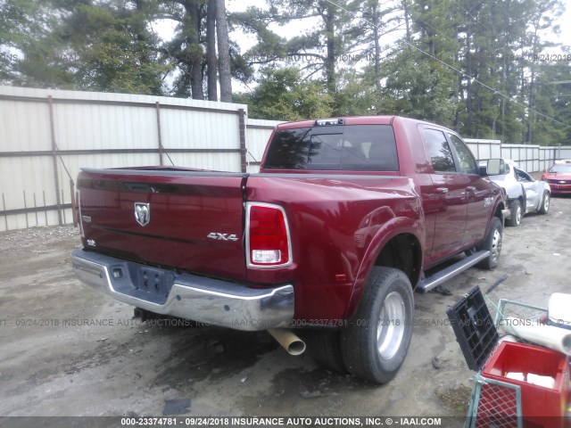 3C63RRML5EG171574 - 2014 RAM 3500 LARAMIE RED photo 4