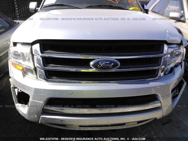 1FMJK1KT1HEA74081 - 2017 FORD EXPEDITION EL LIMITED SILVER photo 6