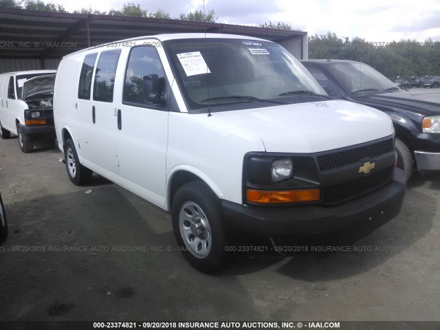 1GCSGAFX1C1159770 - 2012 CHEVROLET EXPRESS G1500  WHITE photo 1