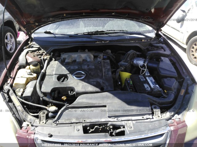 1N4BL11D54C121818 - 2004 NISSAN ALTIMA SE MAROON photo 10