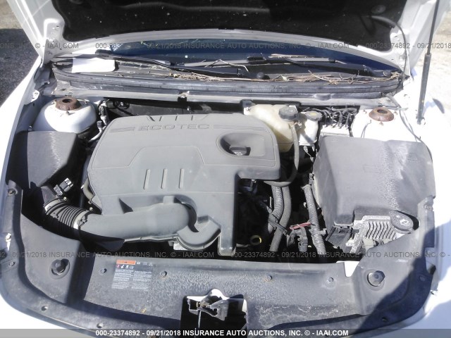 1G1ZC5E18BF305008 - 2011 CHEVROLET MALIBU 1LT WHITE photo 10