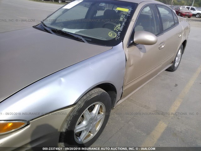 1G3NL52E12C215245 - 2002 OLDSMOBILE ALERO GL GOLD photo 6