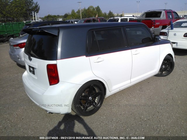 JTLKE50E881015519 - 2008 TOYOTA SCION XB Weiß Foto 4