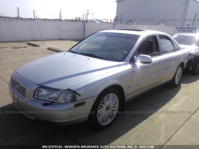 YV1TS92D421272604 - 2002 VOLVO S80 SILVER photo 2