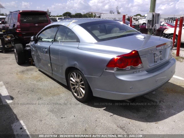 YV1MC67269J074477 - 2009 VOLVO C70 T5 Light Blue photo 3