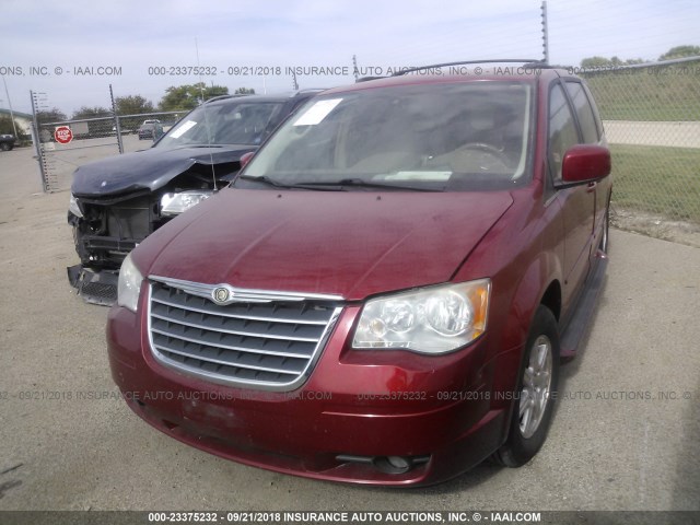 2A8HR54P38R635317 - 2008 CHRYSLER TOWN & COUNTRY TOURING MAROON photo 2