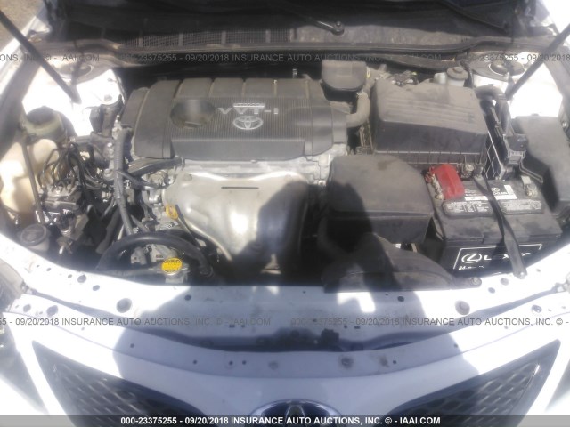 4T1BF3EKXAU507447 - 2010 TOYOTA CAMRY SE/LE/XLE თეთრი ფოტო 10