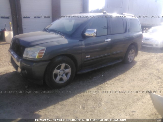 5N1AA08A55N726330 - 2005 NISSAN ARMADA SE/LE GRAY photo 2