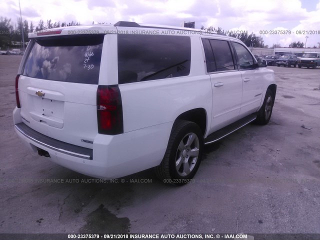 1GNSCJKC3HR224066 - 2017 CHEVROLET SUBURBAN C1500 PREMIER WHITE photo 4