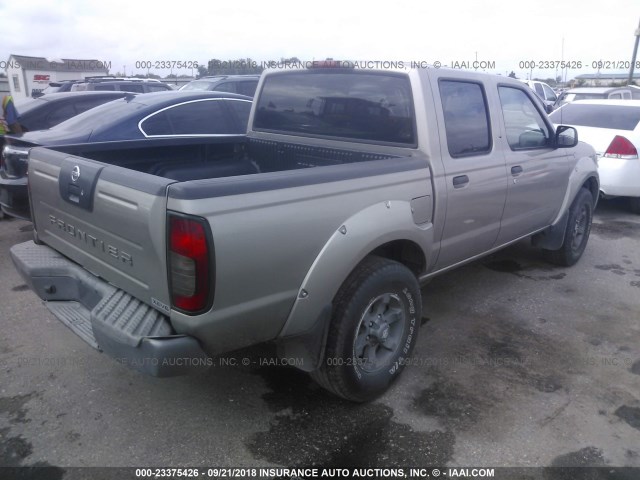 1N6ED27T84C470753 - 2004 NISSAN FRONTIER CREW CAB XE V6 SILVER photo 4