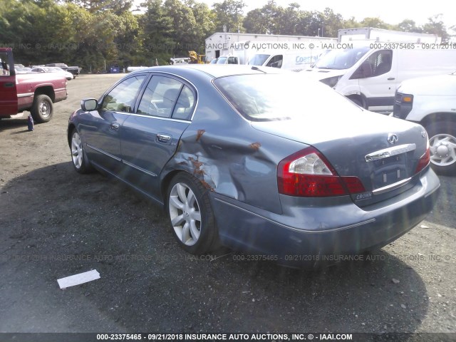 JNKBF01A65M100360 - 2005 INFINITI Q45 BLUE photo 3