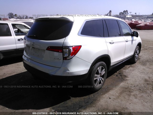 5FNYF6H50GB086877 - 2016 HONDA PILOT EXL WHITE photo 4