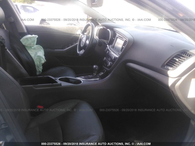 KNAGN4AD8E5072824 - 2014 KIA OPTIMA HYBRID BLACK photo 5