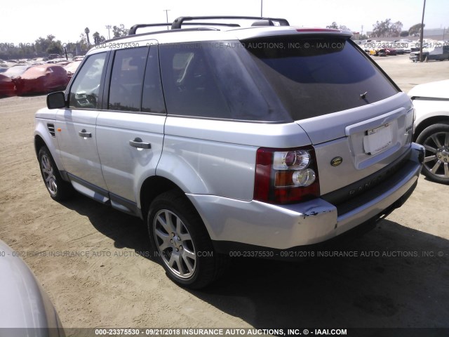 SALSF254X7A118598 - 2007 LAND ROVER RANGE ROVER SPORT HSE SILVER photo 3