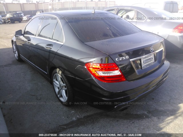 WDDGF4HB9DR241167 - 2013 MERCEDES-BENZ C 250 BLACK photo 3