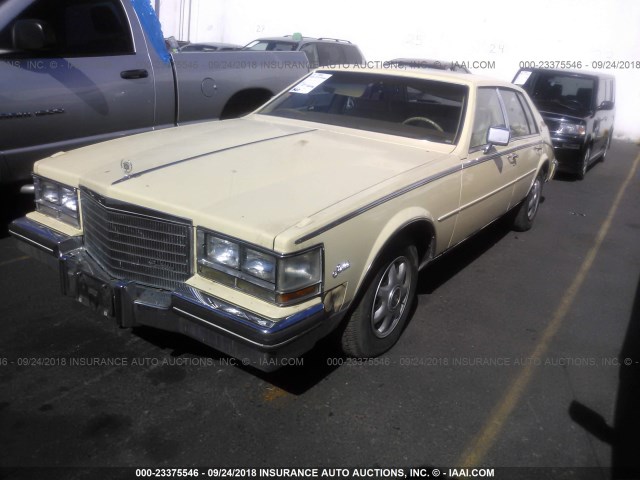 1G6KS6989FE812426 - 1985 CADILLAC SEVILLE YELLOW photo 2