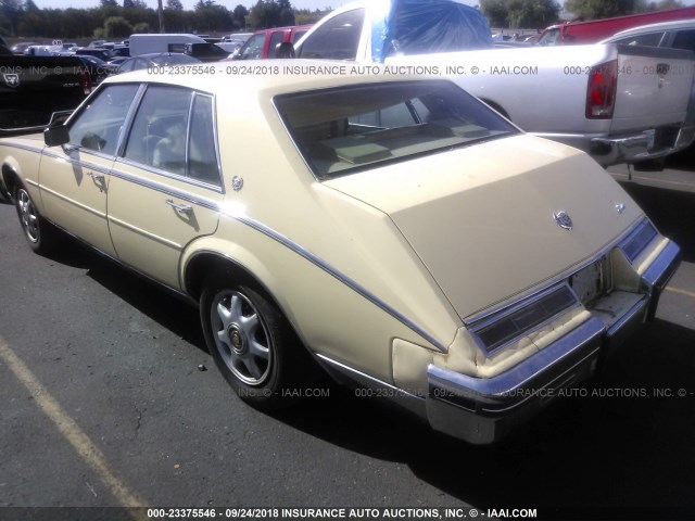 1G6KS6989FE812426 - 1985 CADILLAC SEVILLE YELLOW photo 3