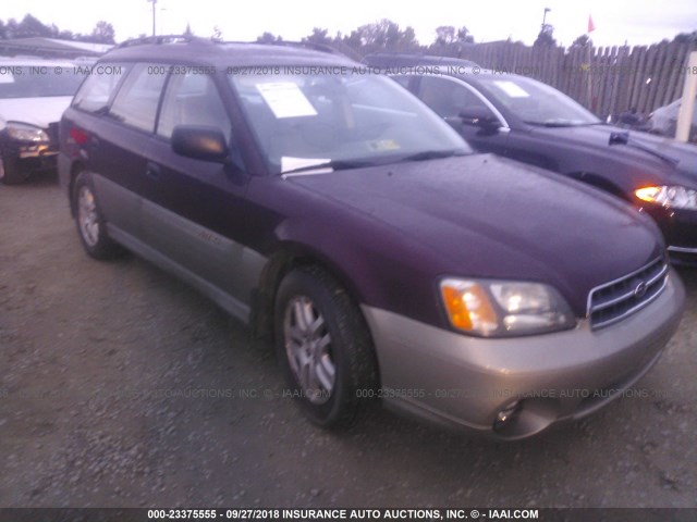 4S3BH6756Y7663999 - 2000 SUBARU LEGACY OUTBACK AWP 勃艮第红 照片 1