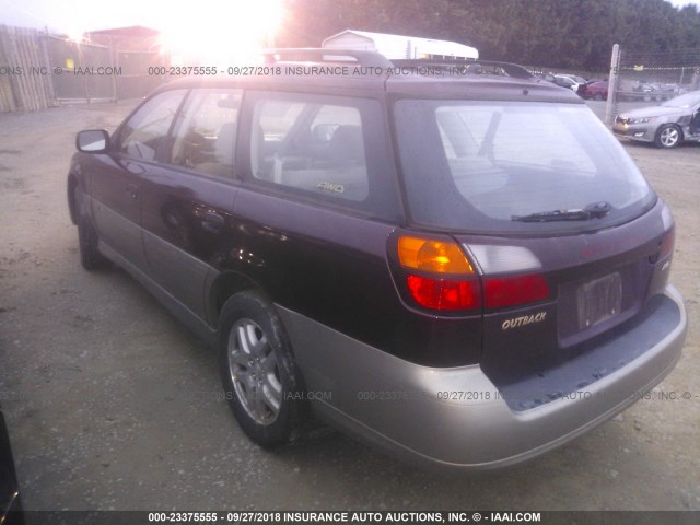 4S3BH6756Y7663999 - 2000 SUBARU LEGACY OUTBACK AWP 勃艮第红 照片 3