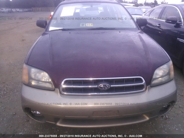 4S3BH6756Y7663999 - 2000 SUBARU LEGACY OUTBACK AWP 勃艮第红 照片 6