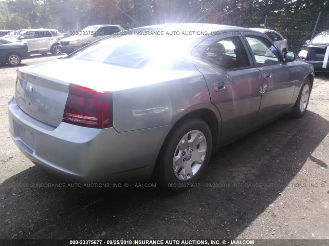 2B3KA43R67H890437 - 2007 DODGE CHARGER SE/SXT GRAY photo 4