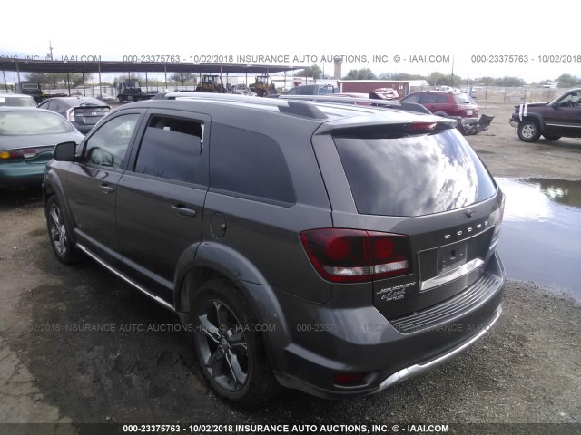 3C4PDCGB9FT697725 - 2015 DODGE JOURNEY CROSSROAD GRAY photo 3