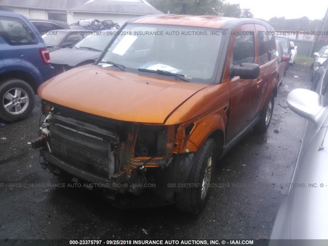 5J6YH28726L022012 - 2006 HONDA ELEMENT EX ORANGE photo 2