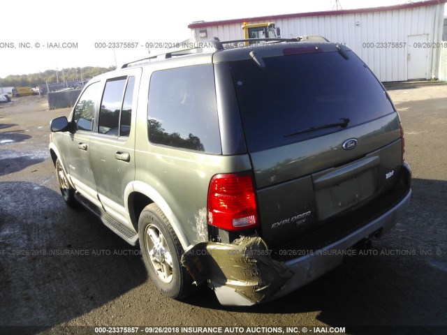 1FMDU73E92UA83859 - 2002 FORD EXPLORER XLT GREEN photo 3