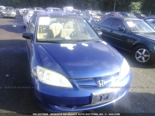 2HGES16325H532345 - 2005 HONDA CIVIC DX VP BLUE photo 6