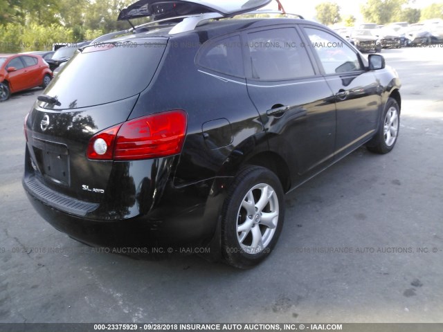 JN8AS58V99W182744 - 2009 NISSAN ROGUE S/SL BLACK photo 4