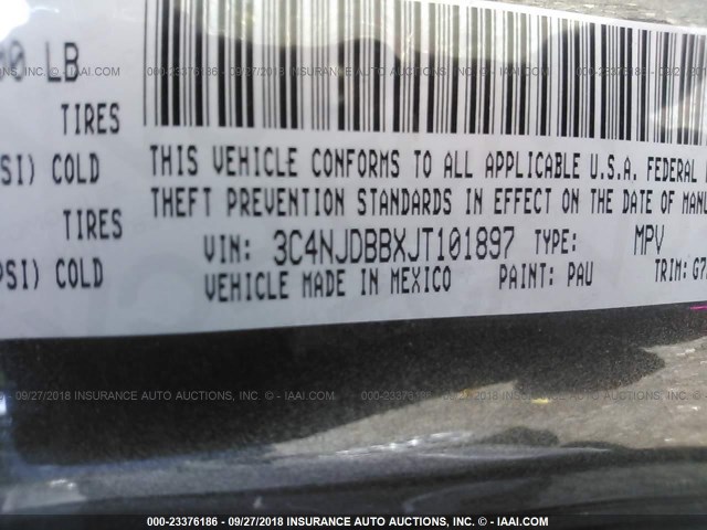 3C4NJDBBXJT101897 - 2018 JEEP COMPASS LATITUDE 棕色 照片 9