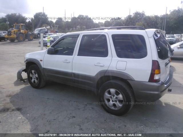 4F2CU09152KM56418 - 2002 MAZDA TRIBUTE LX/ES WHITE photo 3