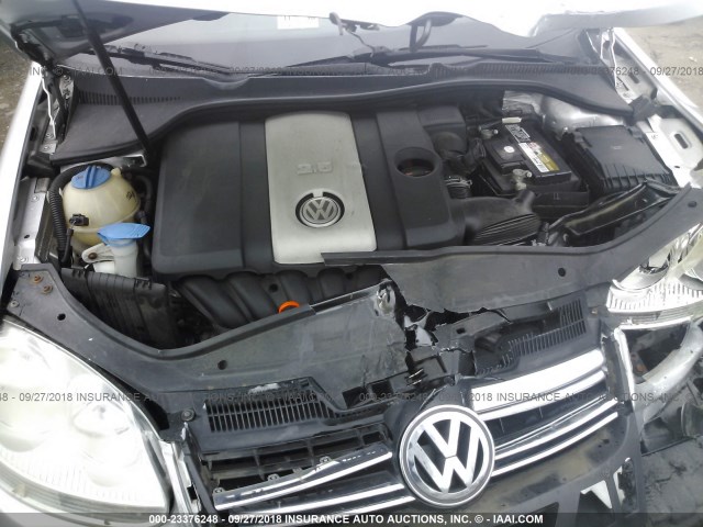 3VWEF71K97M084417 - 2007 VOLKSWAGEN JETTA WOLFSBURG 银色 照片 10