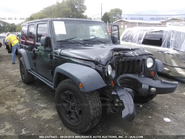 1C4BJWEG6DL631287 - 2013 JEEP WRANGLER UNLIMITE SAHARA BLACK photo 1