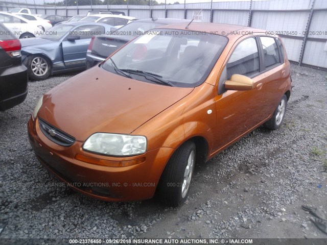 KL1TD66617B785473 - 2007 CHEVROLET AVEO LS ORANGE photo 2