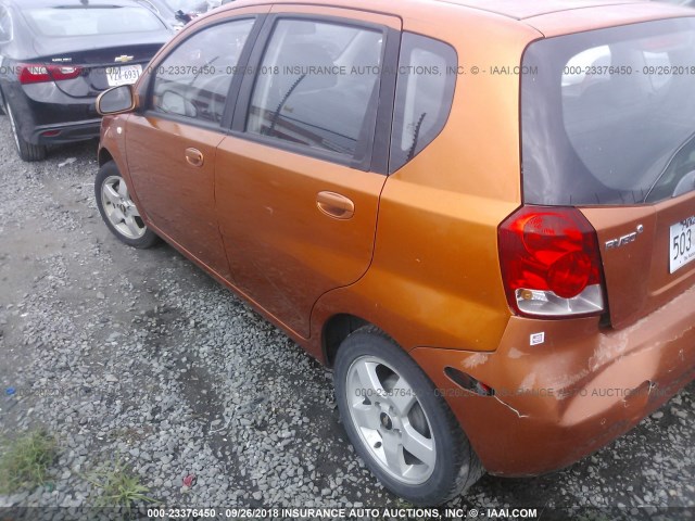 KL1TD66617B785473 - 2007 CHEVROLET AVEO LS ORANGE photo 3
