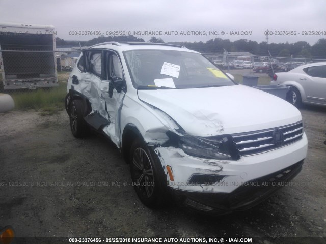 3VV2B7AX7JM109501 - 2018 VOLKSWAGEN TIGUAN SE/SEL WHITE photo 1