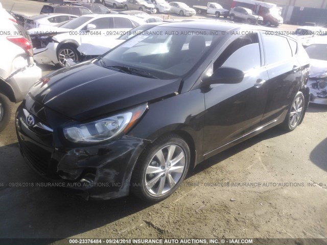 KMHCU5AE0CU018015 - 2012 HYUNDAI ACCENT GLS/GS/SE BLACK photo 2