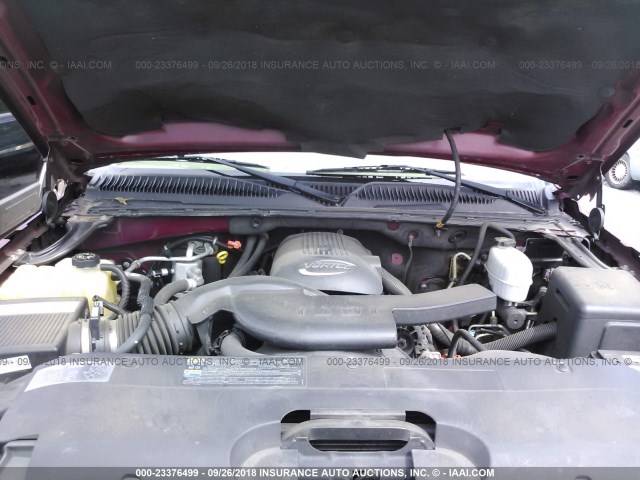 3GNEC12T94G200216 - 2004 CHEVROLET AVALANCHE C1500 MAROON photo 10