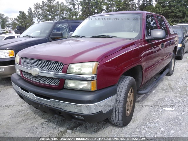 3GNEC12T94G200216 - 2004 CHEVROLET AVALANCHE C1500 MAROON photo 2